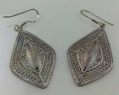 Filigree earrings sterling silver .925 - Image 4