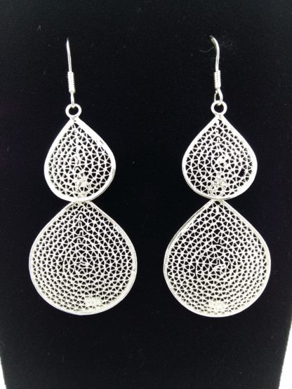 Silver Filigree Earrings - Image 3