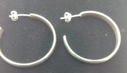 Sterling Silver Loop Earrings . - Image 5