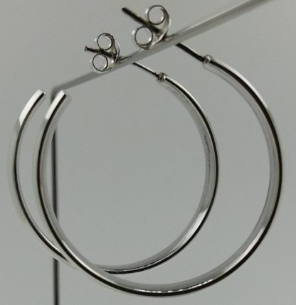 Sterling Silver Loop Earrings . - Image 3