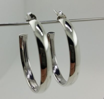 Sterling Silver Loop Earrings .