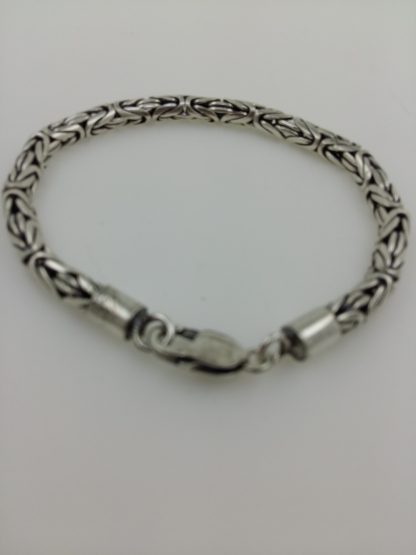 Sterling silver .925 byzantine bracelets king's style - Image 5